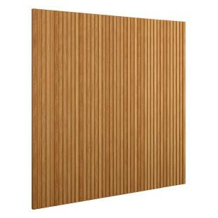 Placa Painel Ripado Parede 252cm x 250cm Bali Lukaliam Freijo