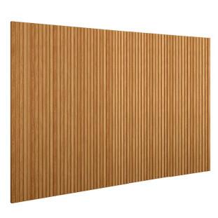 Placa Painel Ripado Parede 378cm x 250cm Bali Lukaliam Freijo