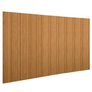 Placa Painel Ripado Slim Bali 420cm x 207cm Lukaliam Freijo