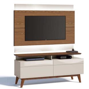 Rack com Painel Para TV Classic Mais 2G 1.4 Com LED Imcal Freijo/Off White