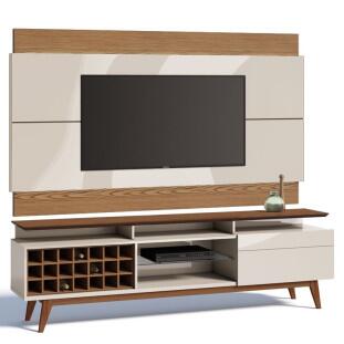 Rack com Painel Para TV Classic AD Mais 2.2 Imcal Off White/Freijo