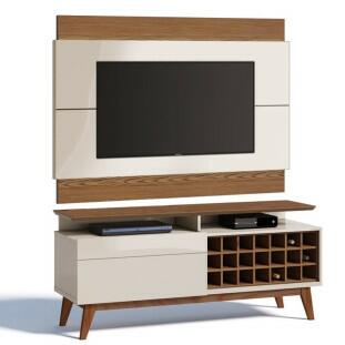 Rack com Painel Para TV Classic Mais AD 1.4 Imcal Off White/Freijo
