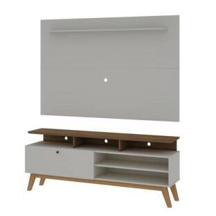 Rack Com Painel Para TV até 65 Arizona 1.6 Gelius Off White/Madeirado