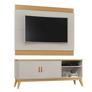Rack Com Painel Para TV Até 60 Pol Gara EAX Móveis Fendi/Freijo
