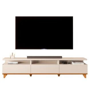 Rack Para Sala 218cm Para TV 85¨ 3 Gavetas Gloss 2.2 EDN Off White