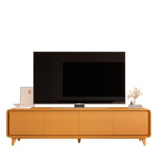 Rack Canto Arredondado 218cm Para TV 85¨ 4 Portas Liv 2.2 EDN Cedro