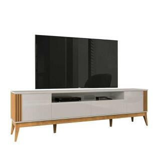 Rack Para Sala Ripado 2.2 TV Até 75 Pol Brunt EAX Móveis Fendi/Freijo