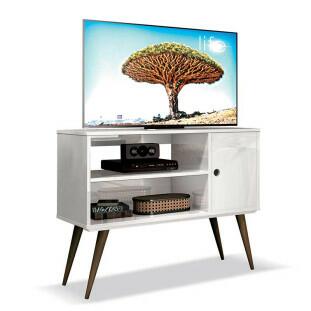Rack Retrô Pequeno Para TV 37 Reale EDN Branco