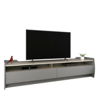 Rack Para Sala TV Até 75 Polegadas Sublime 1.8 Gelius Cinza/Off White