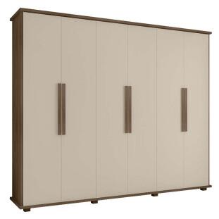 Guarda Roupa Casal 6 Portas 271cm Canada RV Móveis Freijo/Off White