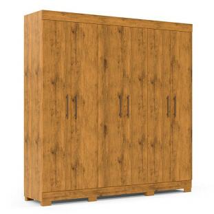Guarda Roupa Casal 200cm 6 Portas 3 Gavetas Madri Gelius Madeirado