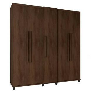 Guarda Roupa Casal 228cm 5 Portas Munique RV Móveis Noce