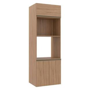 Módulo Torre Quente Micro-Ondas e Forno 208x70x56cm 100% MDF Cozinha Modulada Gold J Robel Hanover/Hanover