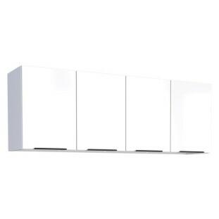 Armário Aéreo de Cozinha Aço 4 Portas Júpiter 160 Cozimax Branco