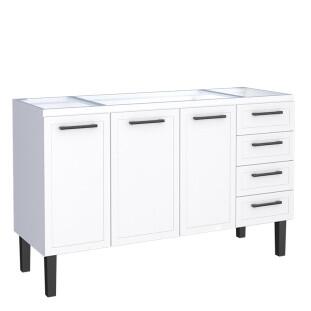 Gabinete de Aço Para Pia 150cm 3 Portas Juno/Apolo 4 Gavetas Cozimax Branco