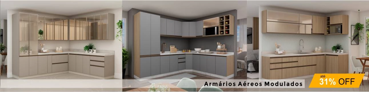 Armários Aéreos Cozinha Gold 