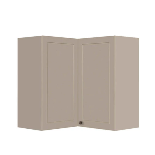 Módulo Armário Aéreo Canto L 88x76x34cm 100% MDF Cozinha Provence Robel Fendi/Fendi Matte