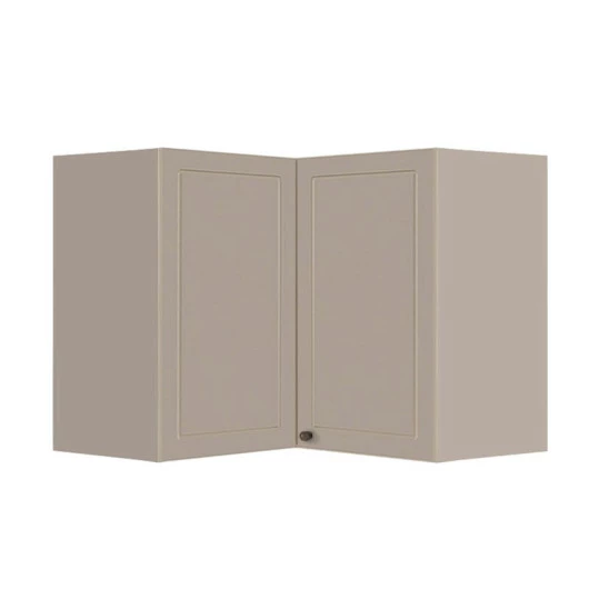 Módulo Armário Aéreo Canto L 68x96x56cm 100% MDF Cozinha Provence Robel Fendi/Fendi Matte