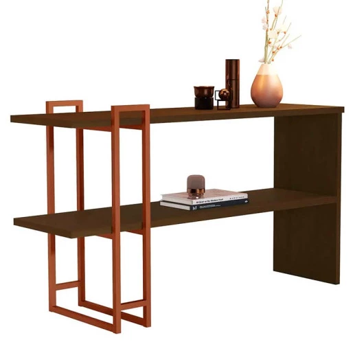 Aparador 136cm Pés Ferro 4034 Luxo JB Bechara Canela/Bronze