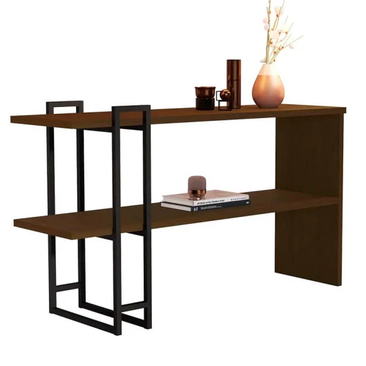 Aparador 136cm Pés Ferro 4034 Luxo JB Bechara Canela/Preto