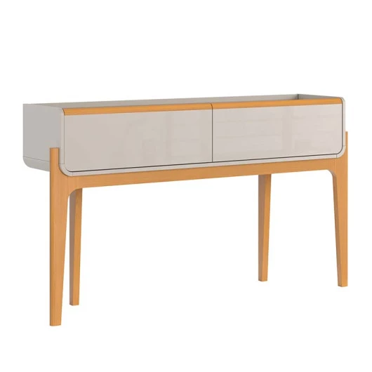 Aparador Moderno Sala Estar Jantar 145cm Lion Lukaliam Off White/Freijo