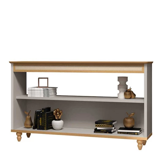 Aparador 137cm Sala com Rathan Memphis EDN Fendi/Freijo