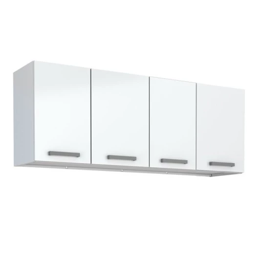 Armário Aéreo de Cozinha 4 Portas Eros Flat 140 Cozimax Branco