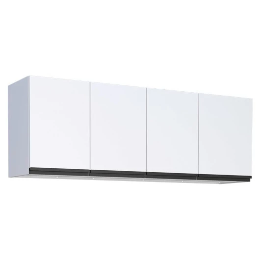 Armário Aéreo Aço 4 Portas Cozinha Gaia 160cm Cozimax Branco