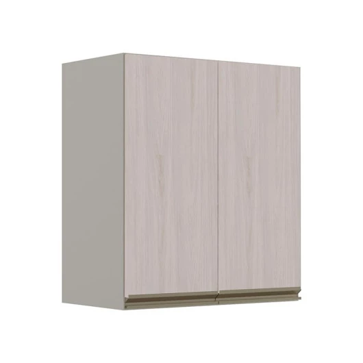 Módulo Armário Aéreo 68x60 2 Portas 100% MDF Cozinha Modulada Gold Robel Fendi/Aspen