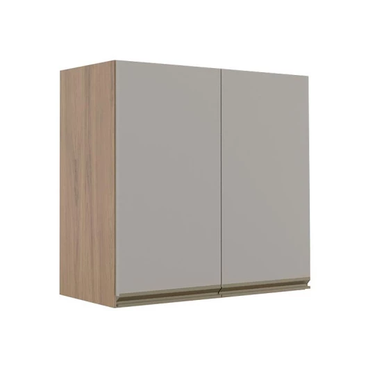 Módulo Armário Aéreo 68x70 2 Portas 100% MDF Cozinha Modulada Gold Robel Hanover/Fendi