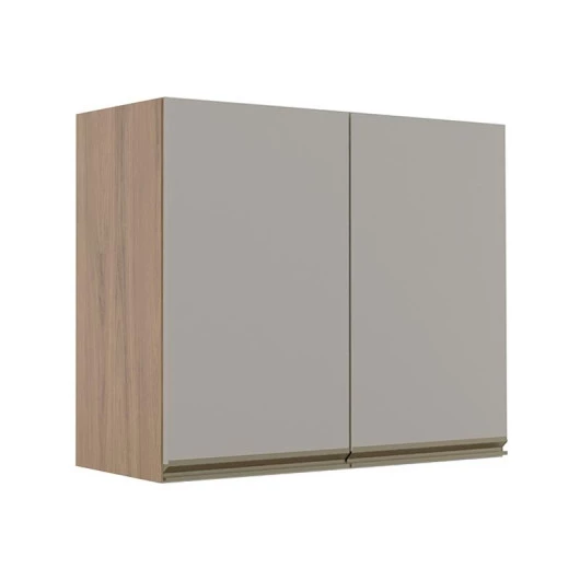 Módulo Armário Aéreo 68x80 2 Portas 100% MDF Cozinha Modulada Gold Robel Hanover/Fendi