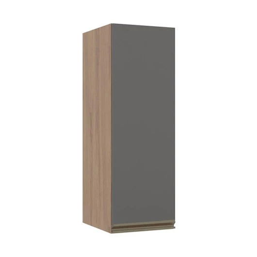 Módulo Armário Aéreo 88x30 1 Porta 100% MDF Cozinha Modulada Gold Robel Hanover/Cinza