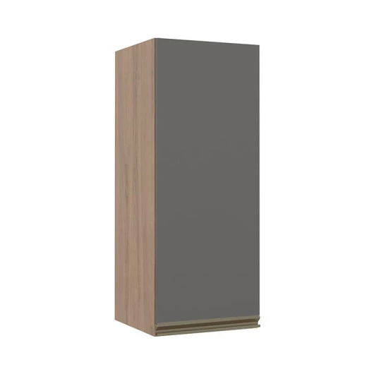 Módulo Armário Aéreo 88x35 1 Porta 100% MDF Cozinha Modulada Gold Robel Hanover/Cinza