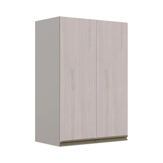 Módulo Armário Aéreo 88x60 2 Portas 100% MDF Cozinha Modulada Gold Robel Fendi/Aspen