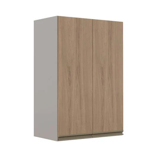 Módulo Armário Aéreo 88x60 2 Portas 100% MDF Cozinha Modulada Gold Robel Fendi/Hanover