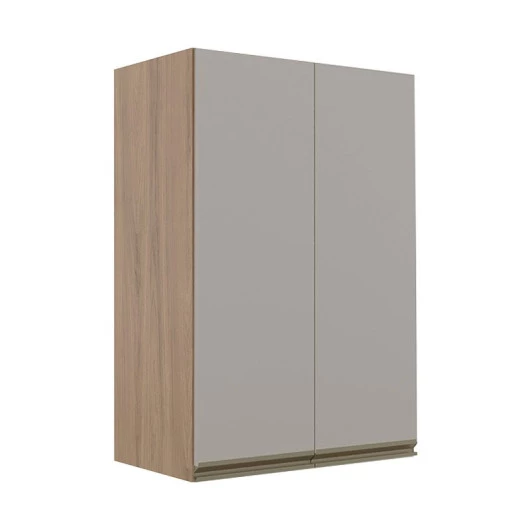 Módulo Armário Aéreo 88x60 2 Portas 100% MDF Cozinha Modulada Gold Robel Hanover/Fendi
