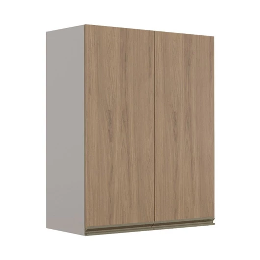 Módulo Armário Aéreo 88x70 2 Portas 100% MDF Cozinha Modulada Gold Robel Fendi/Hanover