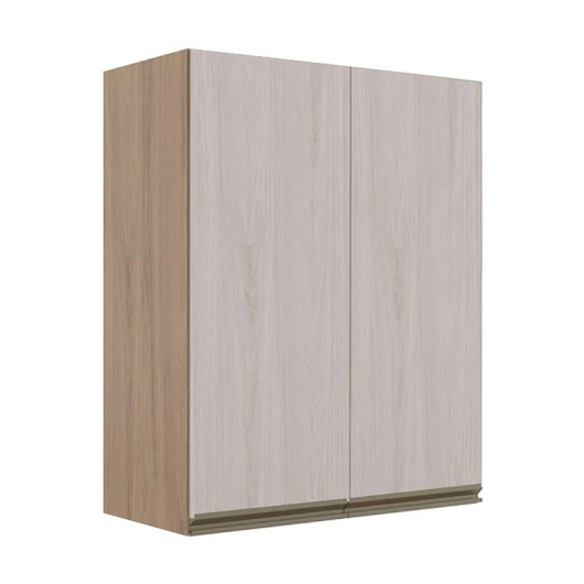 Módulo Armário Aéreo 88x70 2 Portas 100% MDF Cozinha Modulada Gold Robel Hanover/Aspen