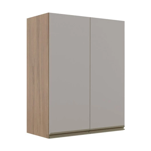Módulo Armário Aéreo 88x70 2 Portas 100% MDF Cozinha Modulada Gold Robel Hanover/Fendi