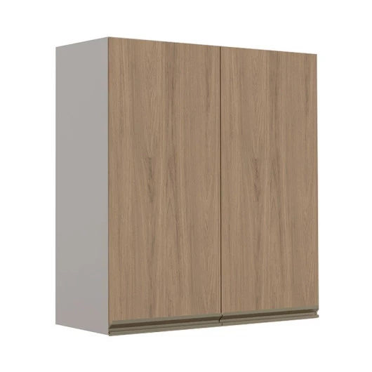 Módulo Armário Aéreo 88x80 2 Portas 100% MDF Cozinha Modulada Gold Robel Fendi/Hanover