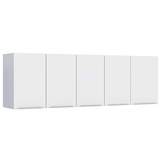 Armário Aéreo de Aço Para Pia 180cm 5 Portas Flora Cozimax Branco