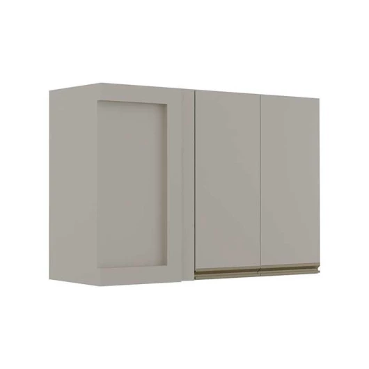 Módulo Armário Aéreo 68x100 Canto Reto Direito 100% MDF Cozinha Modulada Gold Robel Fendi/Fendi