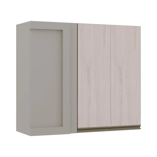 Módulo Armário Aéreo 88x100 Canto Reto Direito 100% MDF Cozinha Modulada Gold Robel Fendi/Aspen