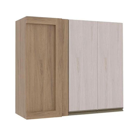 Módulo Armário Aéreo 88x100 Canto Reto Direito 100% MDF Cozinha Modulada Gold Robel Hanover/Aspen