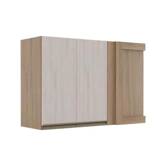 Módulo Armário Aéreo 68x100 Canto Reto Esquerdo 100% MDF Cozinha Modulada Gold Robel Hanover/Aspen