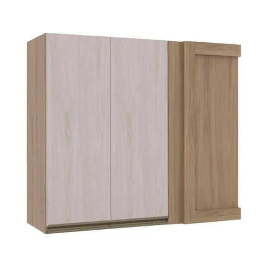 Módulo Armário Aéreo 88x100 Canto Reto Esquerdo 100% MDF Cozinha Modulada Gold Robel Hanover/Aspen