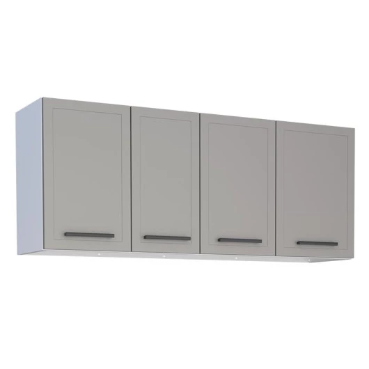 Armário Aéreo de Cozinha Aço 4 Portas Juno/Apolo 140 Cozimax Cinza Argila
