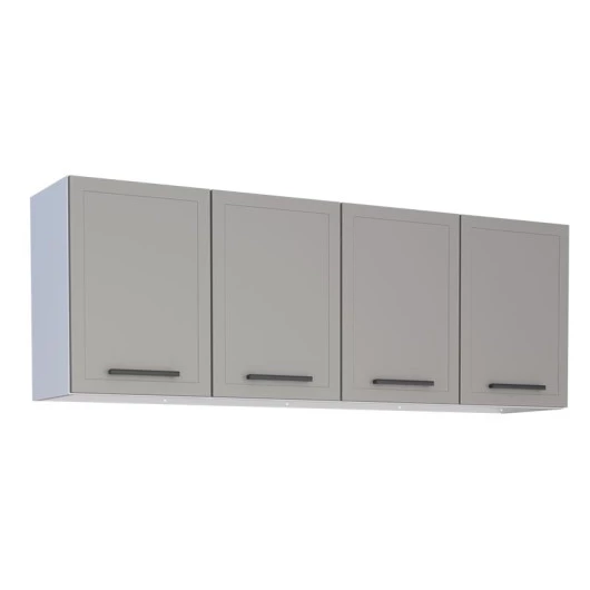 Armário Aéreo de Cozinha Aço 4 Portas Juno/Apolo 160 Cozimax Cinza Argila