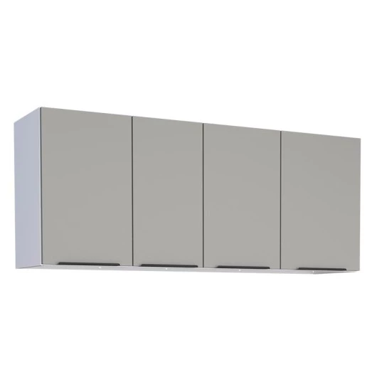 Armário Aéreo de Cozinha Aço 4 Portas Júpiter 140 Cozimax Cinza Argila