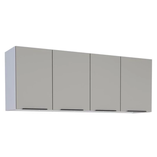 Armário Aéreo de Cozinha Aço 4 Portas Júpiter 150 Cozimax Cinza Argila
